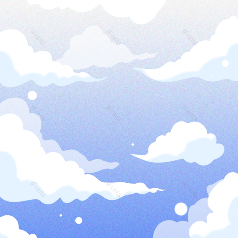 天空图片,云层元素,手绘PNG,蓝天免抠素材